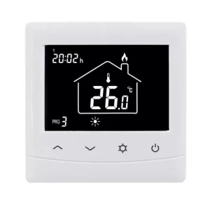 M6 PRO HT-08 fehér digitális termosztát elölnézetből